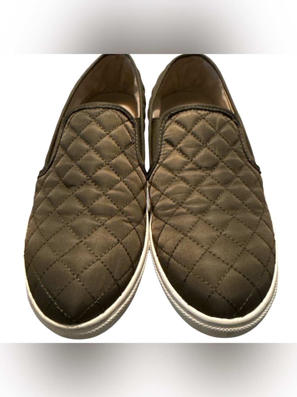 Steve Madden Quilted Slip-On Loafers - Brown